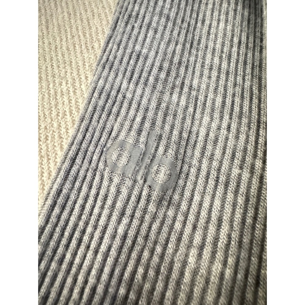 Alo Yoga Dolman Ribbed Knit Jogger Heather Grey Modal Lounge Pants Size  Small - Picture 6 of 8
